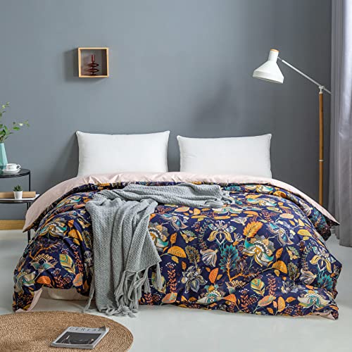 JXCZHOME Paisley Bettwäsche 135x200 cm 4 Teilig Boho Böhmisch Bettbezug Set Weiche & Atmungsaktive Bettbezüge mit Reißverschluss Vintage Bettbezug und 2 Kissenbezug (KLY,135-4T)