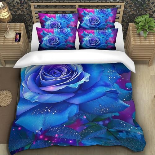 TZOVPCDFA Rose Bettbezug Bettwäsche Kinderbettwäsche Reißverschluss Mit Kissenbezug Betten Set Für Jugendliche Kinder Schlafzimmer Single?140x200cm?