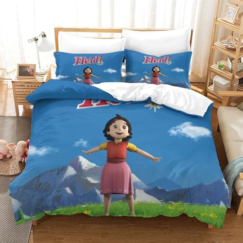 Rochile Heidi Bettbezug Bettwäsche Kinderbettwäsche Reißverschluss Mit Kissenbezügen Betten Set Für Jugendliche Kinder Schlafzimmer Single?140x200cm?
