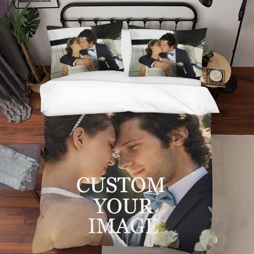 Personalisierte Bettwäsche mit Foto,Bettwäsche 135x200cm bedrucken lassen,Bettbezug selbst gestalten,Fotodruck anpassen,Bild, Text und Kissenbezug–für alle Jahreszeiten und Geburtstage.