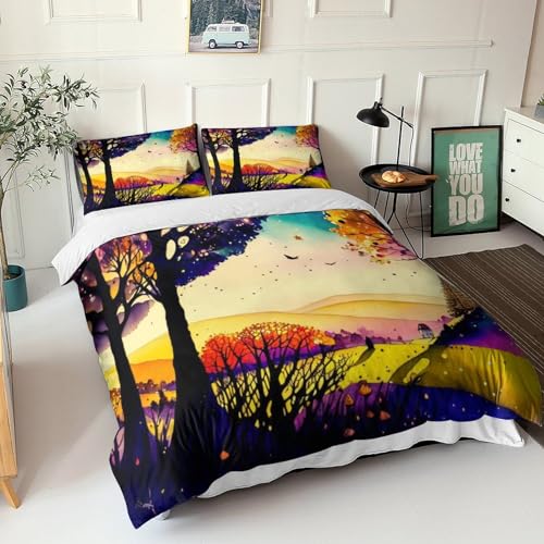 REIPOL Twilight 3D Druck Bettwäsche Cartoon Bettbezug Atmungsaktiv Microfaser Betten Tröster Set Mit Reißverschluss Und Kissenbezug 3 Teilig Geeignet Für Kinder Erwachsene Double?200x200cm?