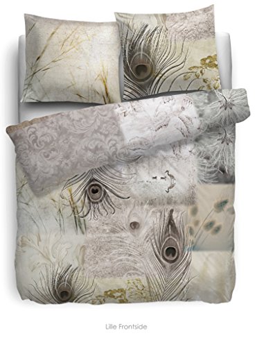 HNL Mako-Satin Bettwäsche - Lille Naturel 155/220+1x80x80
