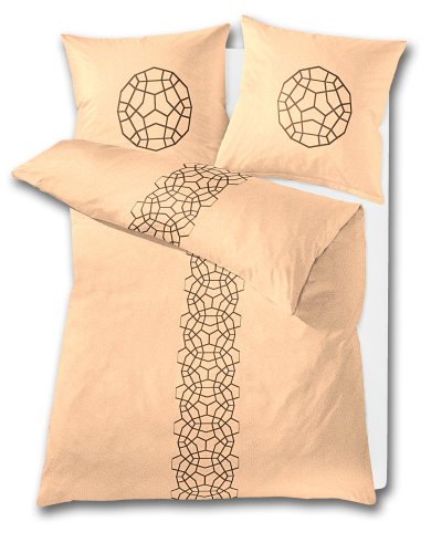 Kleine Wolke 6054220952 Bettwäsche Victoria 135 x 200 cm und 80 x 80 cm 2-teilig Champagner