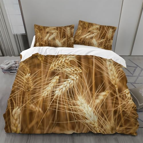 YZQGLHP Bettwäsche 200x200 Landhaus Bettbezug Set für Kinder Jungen Mädchen Weich Atmungsaktiv Microfaser Betten Set mit Reißverschluss 2 Kissenbezug 80x80 cm