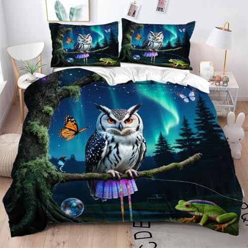 Gumntun Bettwäsche, 240 x 260 cm, 3-teilig, Fledermaus, Schmetterling, Bettwäsche, 3D-Druck, Mikrofaser, maschinenwaschbar und pflegeleicht, für 2 Personen, B9696