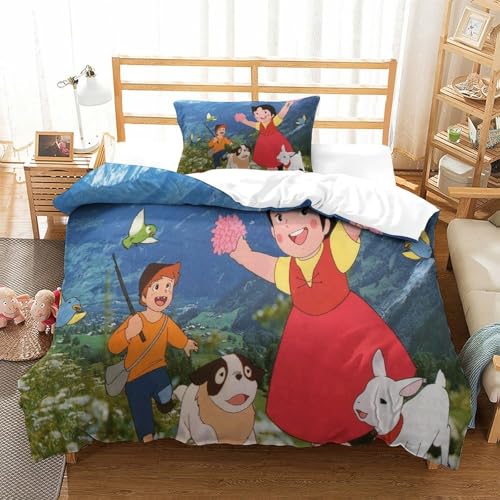 Rochile Heidi Bettbezug Set Bettwäsche-Sets Kinderbettwäsche Reißverschluss Mit Kissenbezug Betten Set Für Jugendliche Kinder Schlafzimmer Single?135x200cm?
