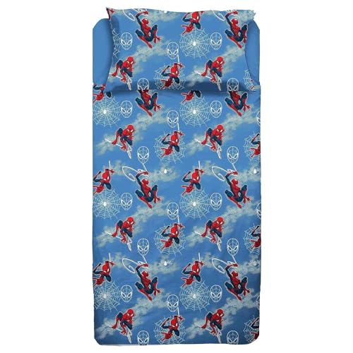 Hermet, Spiderman Flanell Bettwäsche für Einzelbett