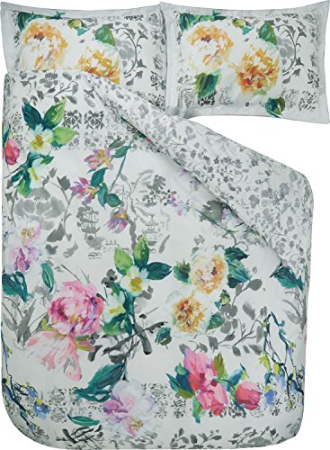 Designers Guild Wendebettwäsche Majolica Slate Perkal bunt Größe 135x200 cm (80x80 cm)