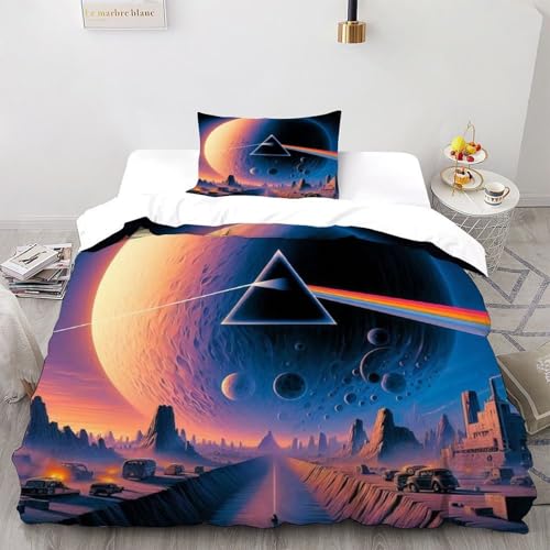 SOJFGSNAJ Dreieck Bettwäsche Totem Für Allergiker - Bettbezug Mit Reißverschluss Und 1 Kissenbezug Single?135x200cm?