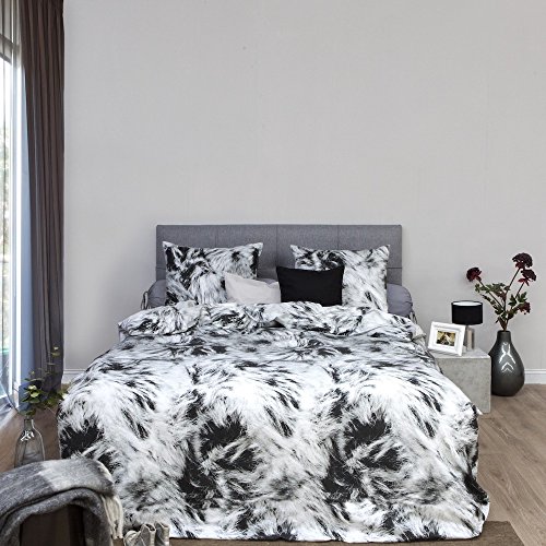 HNL Biber Bettwäsche - Buck Grey 135/200+1x80x80