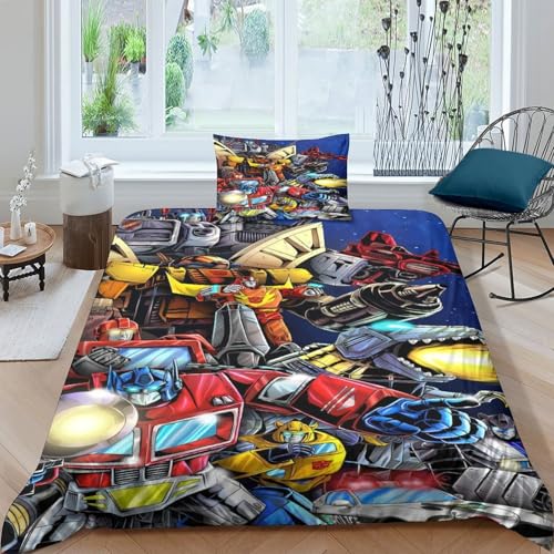 EVMILA Transformers 3D Gedruckter Optimus Prime Mädchen Junge Kinder Bettbezug Set Bettwäschegarnitur Weich Microfaser Bettwäsche Reissverschluss Und Kissenbezüge 2 Teilig Single?135x200cm? EVMILA Transformers 3D Gedruckter Optimus Prime Mädchen Junge Kinder Bettbezug Set Bettwäschegarnitur Weich Microfaser Bettwäsche Reissverschluss Und Kissenbezüge 2 Teilig Single?135x200cm?