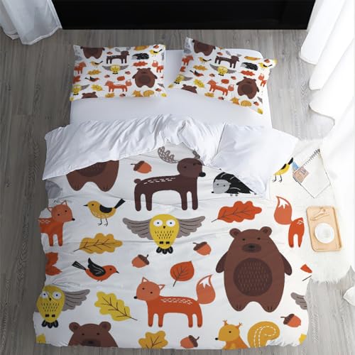 XPINGO Kinder Bettwäsche Bär 135x200 cm 2teilig 100% Mikrofaser Sommer Weiche Warm Bettbezüge mit Reißverschluss 3D Cartoon Hirsch Bettbezug mit Kissenbezüge 80x80 cm?Stil 306-6? XPINGO Kinder Bettwäsche Bär 135x200 cm 2teilig 100% Mikrofaser Sommer Weiche Warm Bettbezüge mit Reißverschluss 3D Cartoon Hirsch Bettbezug mit Kissenbezüge 80x80 cm?Stil 306-6?