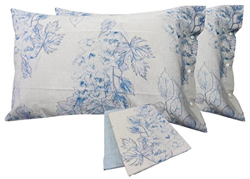 Zucchi Easy Chic Bettwäsche-Set für Doppelbett, Blau Perkal Zucchi Easy Chic Bettwäsche-Set für Doppelbett, Blau Perkal