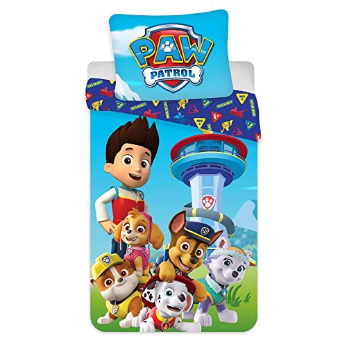 Baby BettwÃsche Set 2tlg. Paw Patrol 100% Baumwolle 100x135 cm, 40x60 cm, Baumwolle