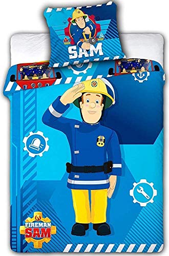 Feuerwehrmann Sam 008 Kinderbettwäsche Fireman Sam Babybettwäsche 100x135 + 40x60
