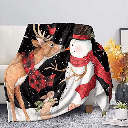 Schwarze Weihnachts-Überwurfdecke n, weiche, gemütliche Fleece-Plüsch-warme Flanell-Bettwäsche, Decke für Mädchen, Jungen, Erwachsene, Couch, Reisen