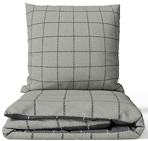 Leonado Vicenti Bettwäsche 100% Baumwolle Kariert Bettwäsche Wendebettwäsche Renforce Deckenbezug Kissenbezug Set modern 135x200 / 155x200 / 155x220 / 200x200 / 200x220 / 240x220