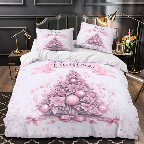 VOXYTMLWG Pink Axolotl 3D-Gedruckter Bettwäsche-Set dreiteiliger Zip Verschluss Fantasy Creature Bettdeckenbezug Atmungsaktiv Kuschelig for Jungen,Teen Jungen,Frauen,Teenager Double?200x200cm?