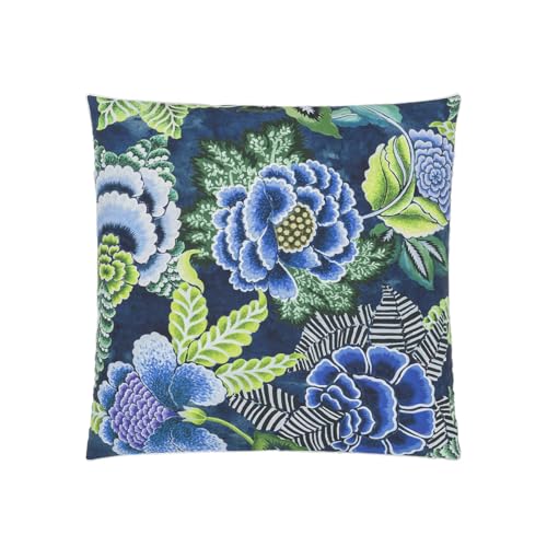 Designers Guild Kissenbezug, Damast-Rose, Indigo, 65 x 65 cm Designers Guild Kissenbezug, Damast-Rose, Indigo, 65 x 65 cm