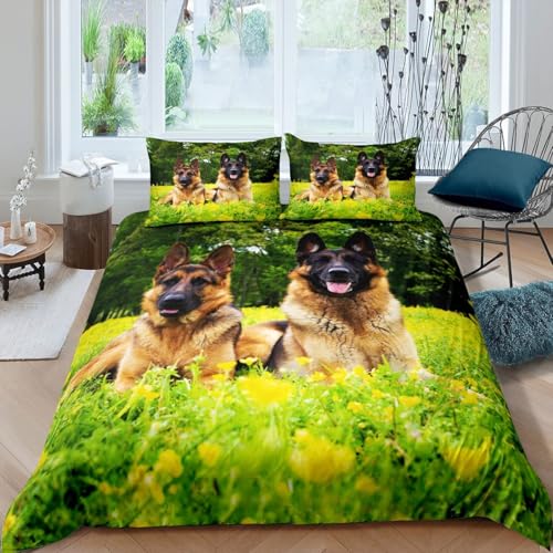 LMMSMGS Bettwäsche 200x200 Leopard Bettwäsche-Sets– Weiches Mikrofaser-Set mit Bettbezug 200x200 + 2 Kissenbezüge 80x80 mit Reißverschluss Eckbinder für Mädchen Jungen