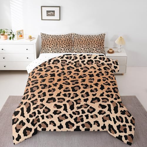 Feelyou Leoparden-Bettwäsche-Set , Geparden-Bettwäsche-Set für Kinder, Jungen, Mädchen, Teenager, Raumdekoration, Tierdruck, Queen-Size-Größe, Safari-Bettwäsche-Set, 3-teilig Feelyou Leoparden-Bettwäsche-Set , Geparden-Bettwäsche-Set für Kinder, Jungen, Mädchen, Teenager, Raumdekoration, Tierdruck, Queen-Size-Größe, Safari-Bettwäsche-Set, 3-teilig