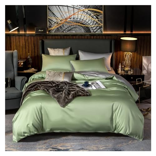 AYCDL Bettwäsche-Set, Luxuriöses Ägyptisches Baumwoll-Bettwäsche-Set, Familien-Set (Queen-Size), Bestehend Aus Bettbezug, Bettlaken Und 2 Kissenbezügen, ULT,C-Queen Size 1.8M Bed 4pcs