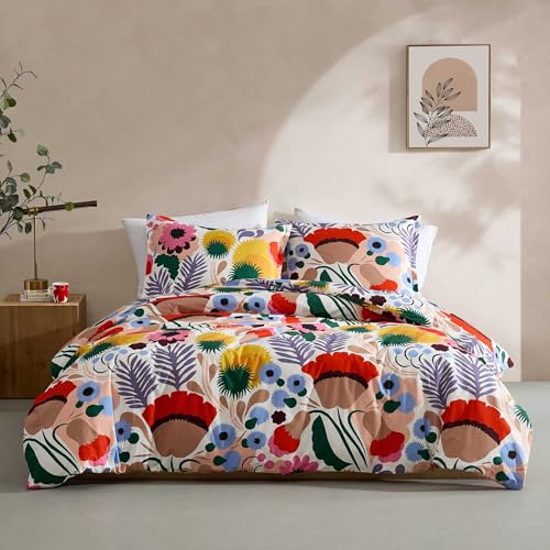 Marimekko - Kingsize-Bettdecken-Set, Baumwoll-Perkal, wendbare Bettwäsche mit passenden Kissenbezügen, florale Heimdekoration (Ojakellukka Mehrfarbig, King-Size) Marimekko - Kingsize-Bettdecken-Set, Baumwoll-Perkal, wendbare Bettwäsche mit passenden Kissenbezügen, florale Heimdekoration (Ojakellukka Mehrfarbig, King-Size)