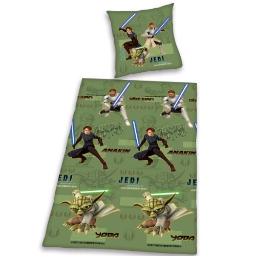 Herding 448561050412 Bettwäsche Clone Wars, Kopfkissenbezug: 80 x 80 cm und Bettbezug: 135 x 200 cm, 100% Baumwolle, Renforce
