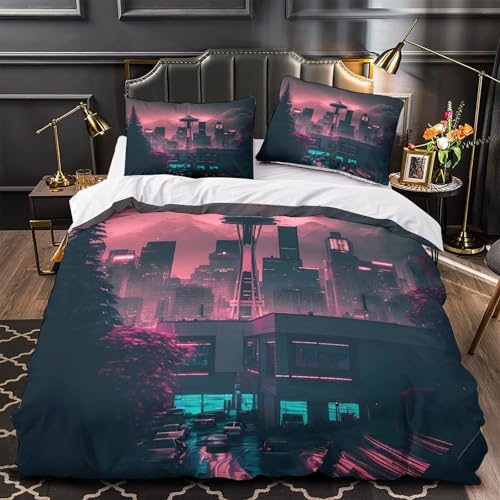 GTDKSUEVG Meer Turtles 3D Gedruckt Bettwäsche Aquarell Marine Bettbezug 3 Teilig mit Reißverschluss Weich Schlafkomfort for Erwachsene,Frauen,Mädche n,Kinder Single?140x200cm?