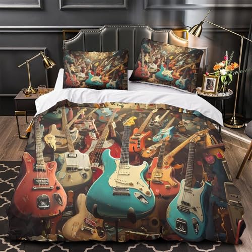 VOXYTMLWG Halloween Katze Hautfreundlich 3D-gedrucktes Bettwäsche 3 Stück Gothic Fantasy Bettbezug mit Reißverschluss Bequem for Erwachsene,Kinder,Männer ,Fans Single?135x200cm?