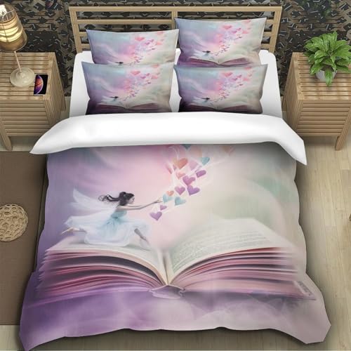 TZOVPCDFA Schmetterling Bettbezug Bettwäsche-Sets Kinderbettwäsche-Set Reißverschluss Mit Kissenbezügen Betten Set Für Jugendliche Kinder Schlafzimmer Single?140x200cm?