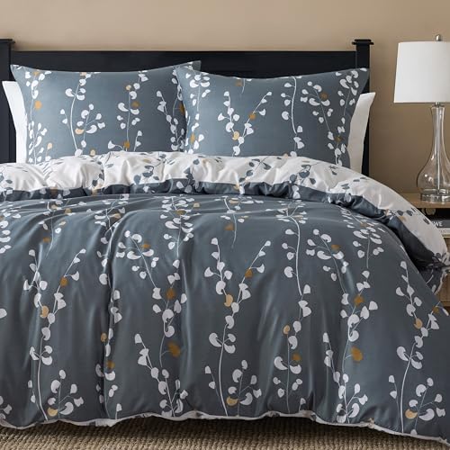 R.SHARE Bettwäsche Set 2teilig, 1 Bettbezug 135 x 200 mit 1 Kissenbezüge 80x80 cm, Kuschel Bettwäsche Schleifen Muster mit Reißverschluss ÖKO-TEX Bedding, Blau Filialen