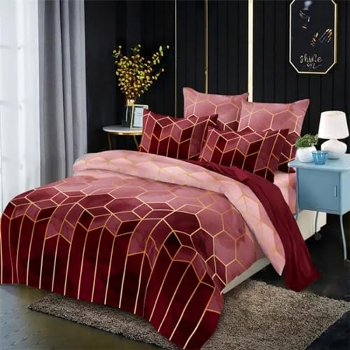 Bettwäsche 135x200 Glanzsatin Glänzend Sommer Bettwäsche mit Reissverschluss Kissenbezüge F