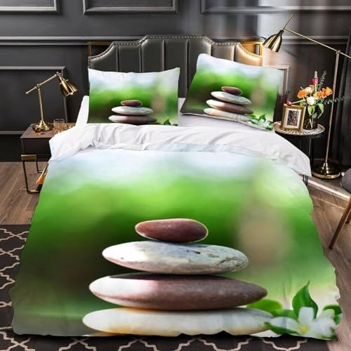 TACOKI Bettwäsche 140x200 Chinesischer Stil, 3D Muster Orientalisches Asien Bettwäsche Set Weich Kuschelig Mikrofaser Bettbezug mit Reißverschluss Bettbezüge + 2 Kissenbezug 80x80 cm q3548