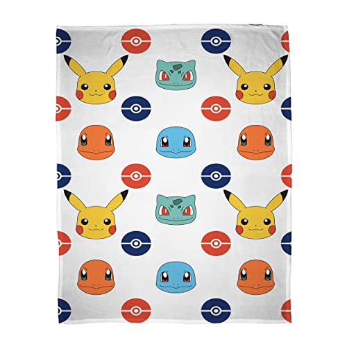 Character World Offizielle Pokémon-Fleecedecke | Pikachu-Badge-Design, superweicher, Warmer Überwurf Brands