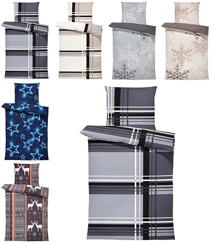 one-home Winter Biber Bettwäsche Baumwolle Kuschelig Flauschig Warme Weiche Bettbezüge Modern, Größe:2 teilig 135x200 cm, Farbe:Grafisch Gestreift grau one-home Winter Biber Bettwäsche Baumwolle Kuschelig Flauschig Warme Weiche Bettbezüge Modern, Größe:2 teilig 135x200 cm, Farbe:Grafisch Gestreift grau