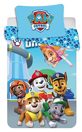 PAW PATROL Jerry Fabrics PP201 Babybettwäsche Kinderbettwäsche 100x135 cm