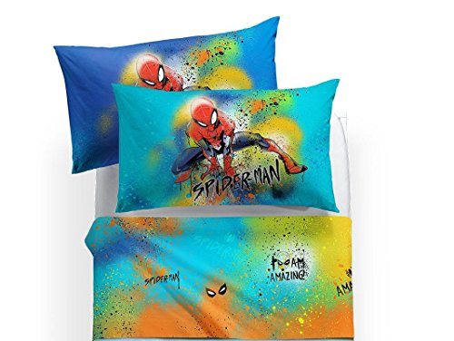 Caleffi Marvel Bettwäsche Einzel Ein Platz Spiderman Park
