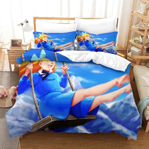 Rochile Heidi Bettbezug Set Bettwäsche Set Kinderbettwäsche Reißverschluss Mit Kissenbezug Betten Set Für Jungen Und Mädchen, Kinder Double?200x200cm?
