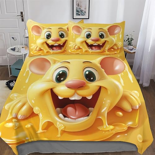 PPZYY Cute Tiger Bettwäsche Angenehme Bettbezüge, Mikrofaser Bettdeckenbezug, Erwachsene Kinder 3teilig Bettbezug + Kissenbezug King(220x240cm)