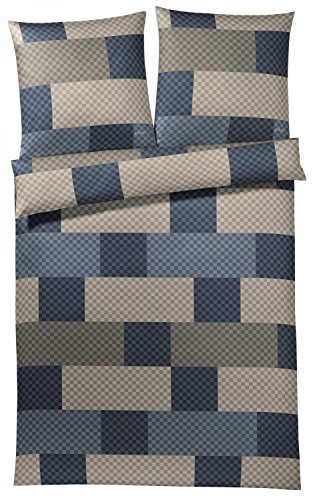 Joop! Bettwäsche Chessboard Stein 1 Bettbezug 135 x 200 cm + 1 Kissenbezug 80 x 80 cm