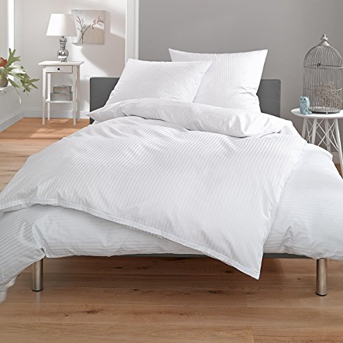 Lorena Mako-Satin Bettwäsche Toscana 10 mm Streifen Kissenbezug einzeln 40x80 cm