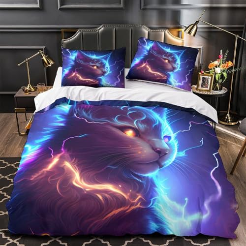 Elegant Blütenmuster 3D Druck Bettwäsche-Set 3 Stück Luxus Swirl Bettdeckenbezug Zip Verschluss Bequem mit Kopfkissenbezug Pflegeleicht Atmungsaktiv for Mädchen,Jungen,Jugendlic he Single?140x200cm?