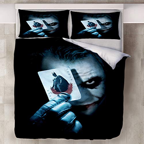 YOMOCO Batman Bettwäsche-Set 3-teilig mit 3D-Bettbezug – 3-teiliges Bettwäscheset (Bettbezug + 2 Kissenbezüge), dick und weich, 17, King 220x240cm YOMOCO Batman Bettwäsche-Set 3-teilig mit 3D-Bettbezug – 3-teiliges Bettwäscheset (Bettbezug + 2 Kissenbezüge), dick und weich, 17, King 220x240cm