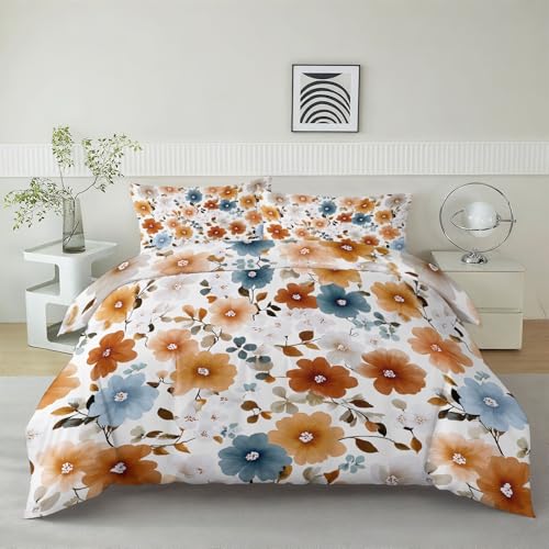 Kinder Bettwäsche Mädchen Orientalischer Stil Tuschemalerei Früchte Oliven Bettbezug Set Jungen Süße Bettwäsche Set 135 x 200 cm Betten Set Mikrofaser Doppelseitig Bettbezug Schlafzimmer Dekor