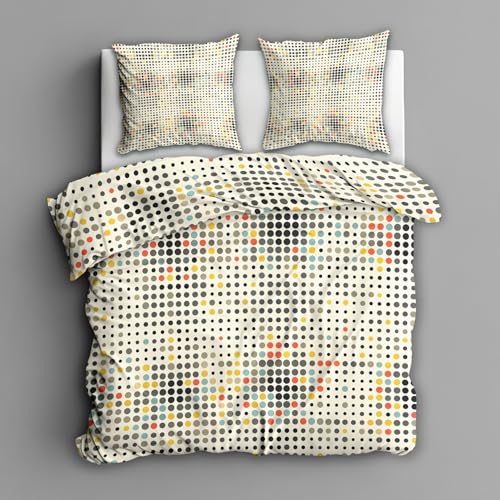 Generisch Punkt Bettwäsche 155x220 Modern Abstrakt Motiv 2tlg, Weiche Mikrofaser Bettbezug & 1 Kissenbezug 80x80, Wendebettwäsche für Schlafzimmer Deko, Geschenke (L76) Generisch Punkt Bettwäsche 155x220 Modern Abstrakt Motiv 2tlg, Weiche Mikrofaser Bettbezug & 1 Kissenbezug 80x80, Wendebettwäsche für Schlafzimmer Deko, Geschenke (L76)