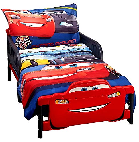 Disney/ Pixar Cars Bettwäsche-Set für Kleinkinder, Rot/Blau, 4-teilig