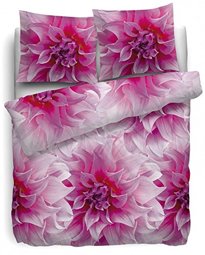  Renforce Bettwäsche Belle 135x200 + 80x80 rosa fuchsia