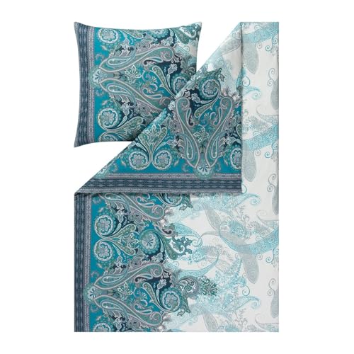 ESTELLA Mako Interlock Jersey Bettwäsche Karina Petrol 1 Bettbezug 135 x 200 cm + 1 Kissenbezug 80 x 80 cm