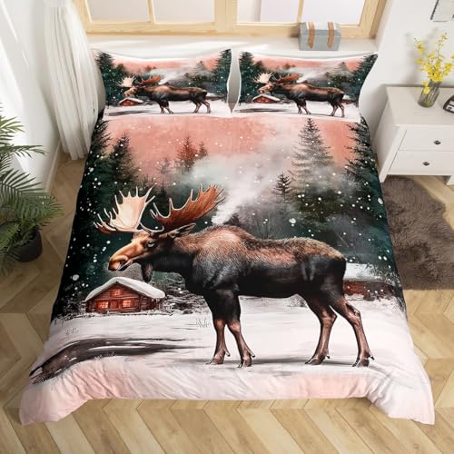 Homemissing Kinder Elk Hirsch Bettwäsche Antler Jagd Bettwäsche Set 135x200cm für Jungen Mädchen Jugendliche Western Lodge Kabine Bauernhaus WildLeben Tiere Bettbezug Set Zimmer Decor Homemissing Kinder Elk Hirsch Bettwäsche Antler Jagd Bettwäsche Set 135x200cm für Jungen Mädchen Jugendliche Western Lodge Kabine Bauernhaus WildLeben Tiere Bettbezug Set Zimmer Decor